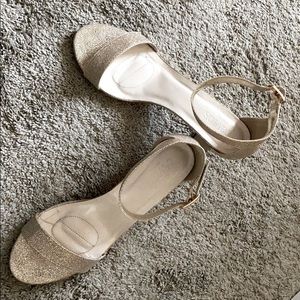 Rose gold high heels